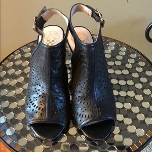 Vince Camuto Envi peep toe laser cut sandal